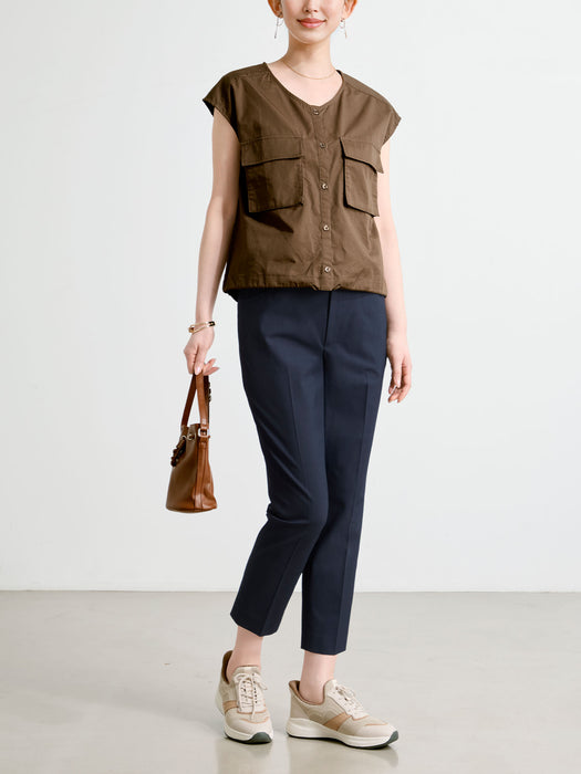 ドライチェック・テーパードパンツ