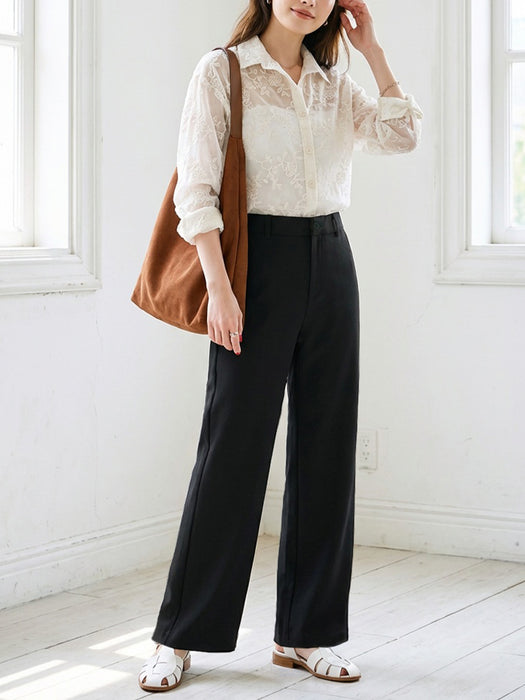 【夏季限定】エアラチネ・ワイドパンツ（脇ゴム・後ろゴム仕様 ）