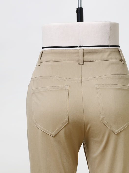 サテン・スリムパンツ