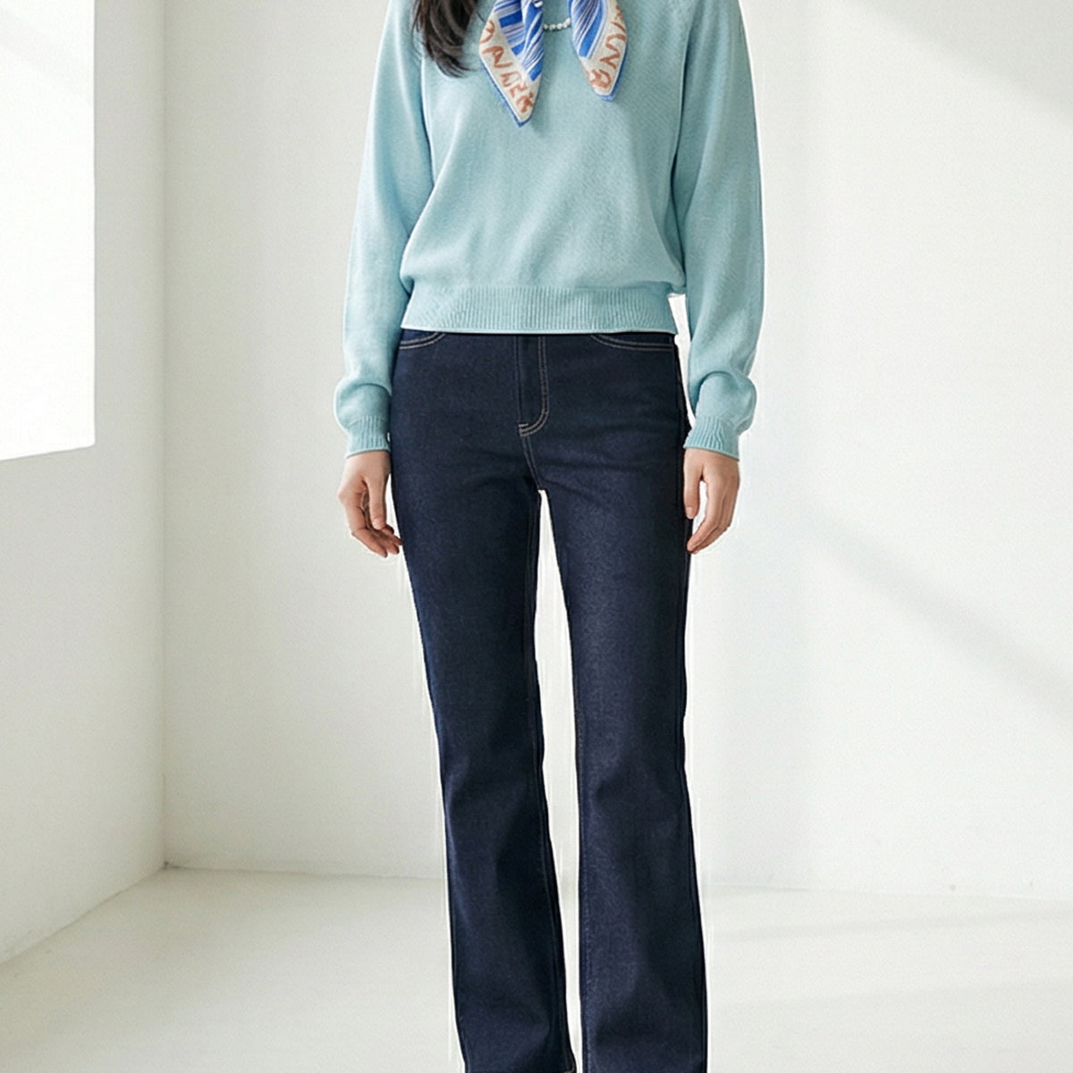 ジーンズライク+3・スニーカーカットパンツ — B-THREE（ビースリー