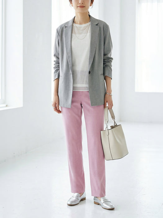 ジョーゼット・ストレートパンツ