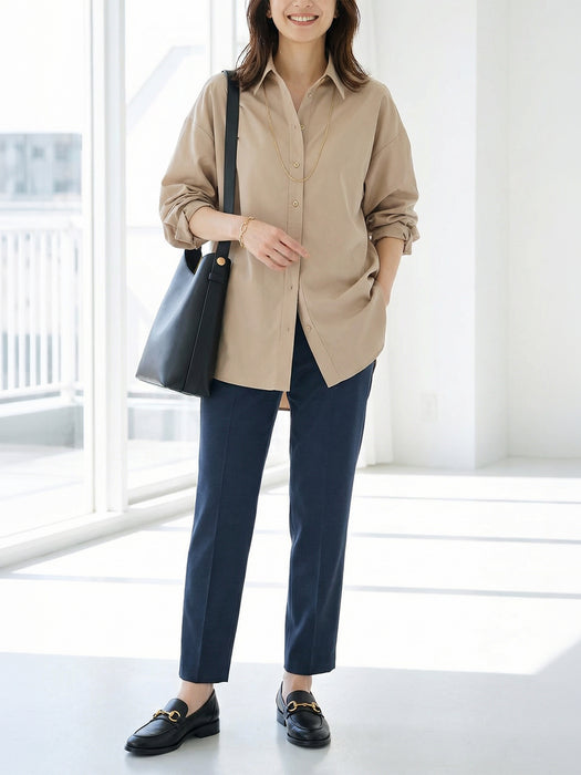 オックスフォード・テーパードパンツ