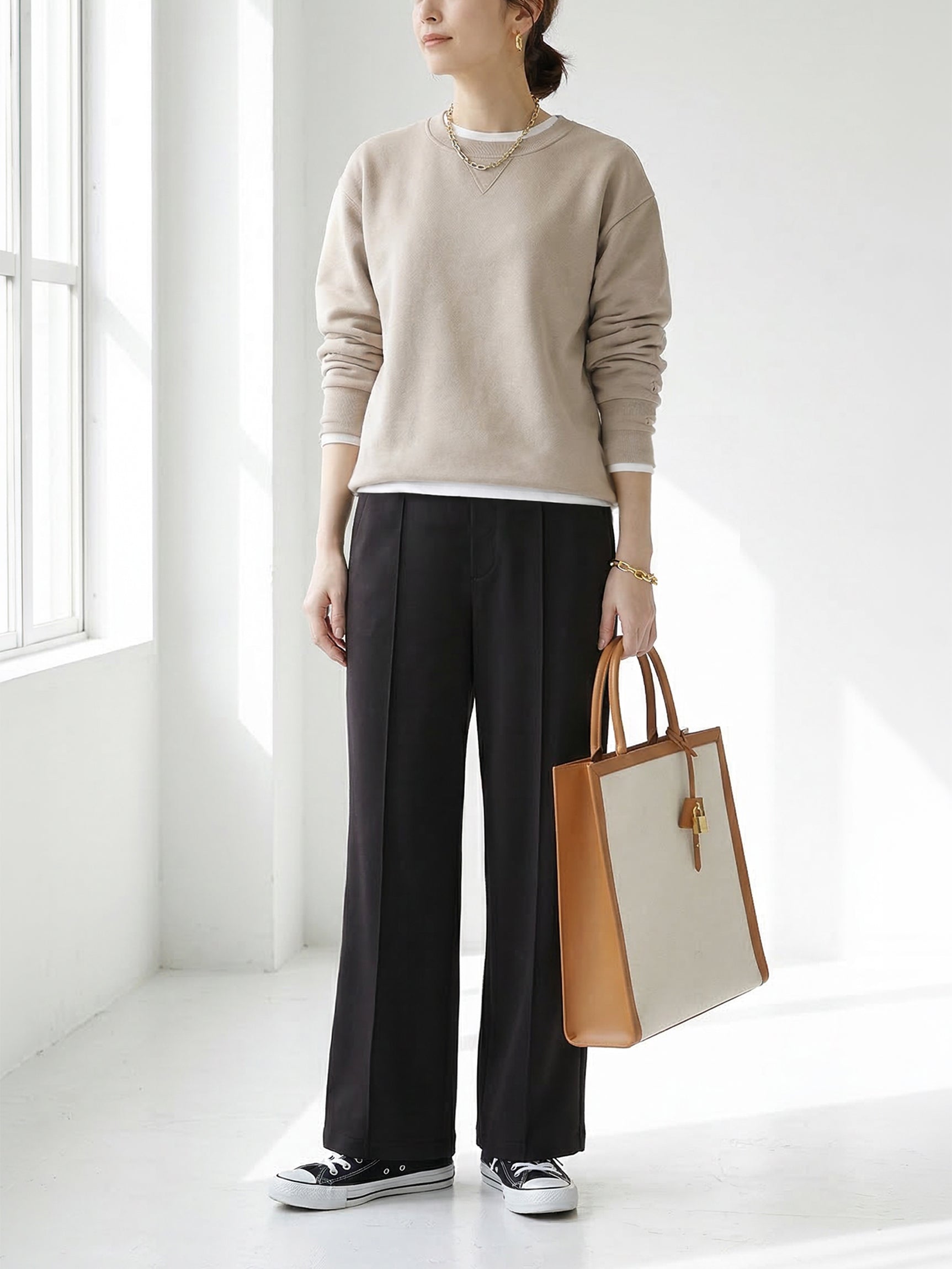 ファインニット・ワイドパンツ