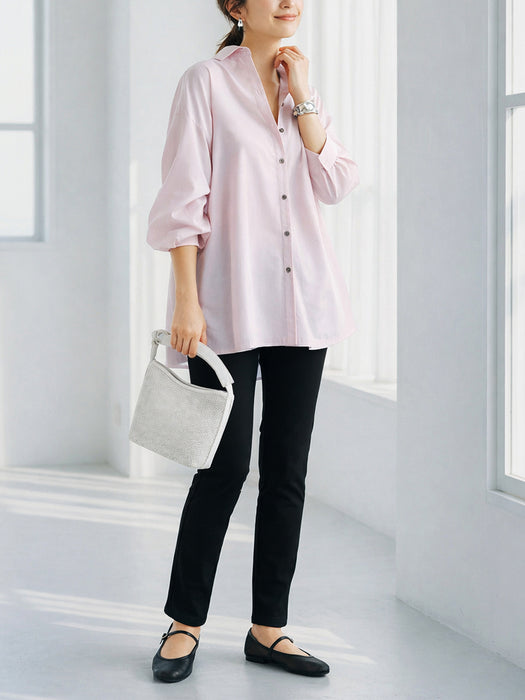 サテン・スリムパンツ