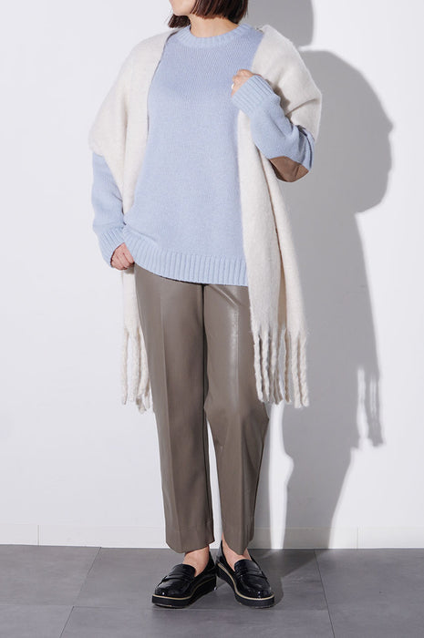 身長:163cm 裾上げなし、Mサイズ着用、#93 グレージュ