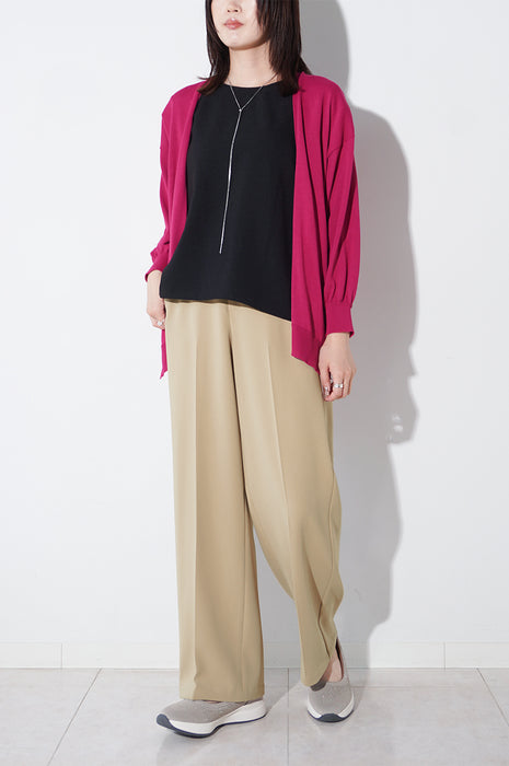 身長:160cm 股下74cmに裾上げ、Mサイズ着用 、#32 ベージュ